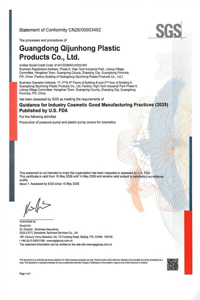 CHINA FOSHAN QIJUNHONG PLASTIC PRODUCTS MANUFACTORY CO.,LTD Bedrijfsprofiel