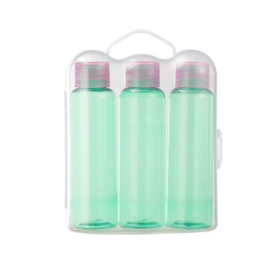 Reissetfles van elke kleur huidverzorgingsfles van 50 ml plastic shampoo douche gel verpakkingsset